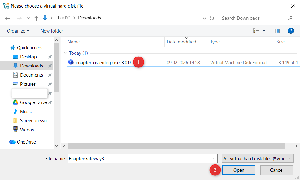 File Browser for VMDK Selection