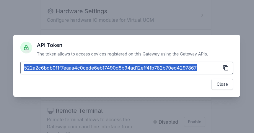 Gateway System Settings